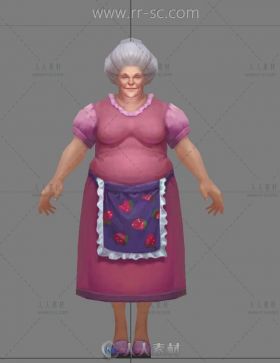 慈祥的欧洲老奶奶3D模型