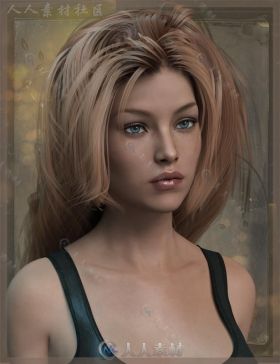 女性简约优雅美丽的头发发型3D模型合辑