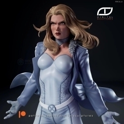 白皇后《X战警》漫威动漫角色雕刻手办3D打印模型