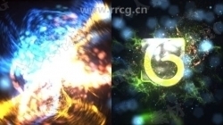 双粒子闪耀结合爆炸光元素LOGO动画演绎AE模板