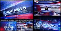 新闻第五频道整体电视包装AE模板 Videohive Broadcast Design Complete News Packa...