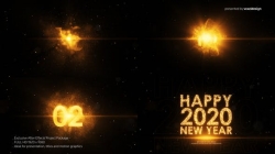2020新年快乐倒计时动画AE模板