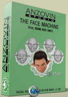Maya面部表情设置插件V1.08版 The Face Machine v1.08 For Maya 2010-2014 Win32/W...