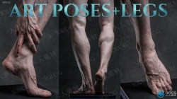 1076张男性手部腿脚艺术姿势造型高清参考图合集