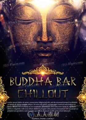 佛吧休闲活动海报展示PSD模板Buddha-Bar-Chillout1