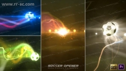 2018世界杯滚动足球轨迹光线开场logo动画演绎AE模板