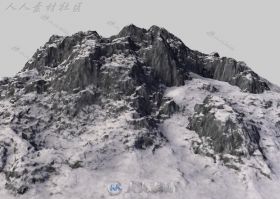 奇秀壮丽雪山和山峰场景C4D模型