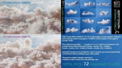 72组渲染级高精度云朵3D模型合集