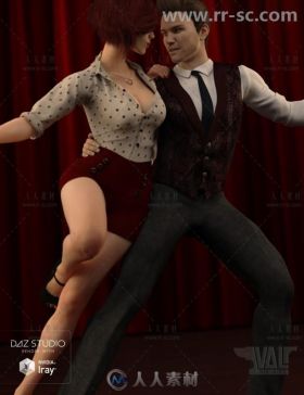 男性女性美丽的跳舞姿势3D模型合辑