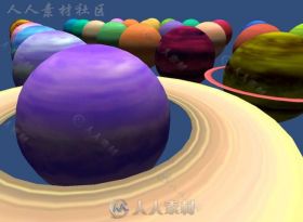 独一无二的气体巨人行星科幻纹理和材料Unity游戏素材资源