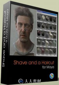 JoeAlter Shave A Haircut头发毛皮Maya插件V9.0v24版 JoeAlter Shave and a Haircu...