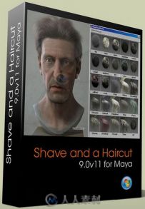 JoeAlter Shave A Haircut头发毛皮Maya插件V9.0v11版 JoeAlter Shave and a Haircu...
