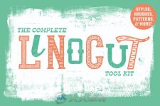 全套印刷图案PS图案The Complete Linocut Tool Kit