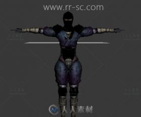 一个忍者角色3D模型
