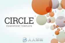 圆圈气泡风格PPT模板Circle- PowerPoint Template