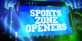 超酷超大舞台LED屏幕展示体育运动电视包装AE模板Videohive Sports Zone O...