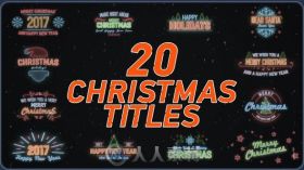 20款3D效果圣诞节标题动画AE模板 Videohive 20 Christmas Titles 19068504