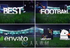 足球运动球场片头包装动画AE模板 Videohive Football Soccer Field Opener 6184892