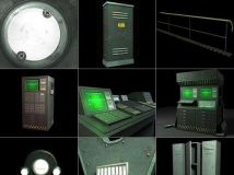 《科幻游戏工业场景设备3D模型合辑》Dexsoft Industrial SCI-FI Model pack