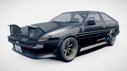 丰田Toyota AE86黑色光辉限定版汽车3D模型