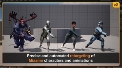 Mixamo动画重定向编辑器插件UE游戏素材V2版