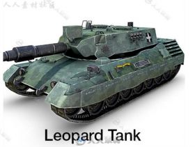 豹子坦克陆地车辆模型Unity3D素材资源