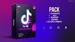 抖音TikTo短视频包装设计宣传动画AE模板