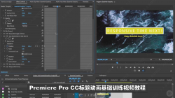 Premiere Pro CC标题动画基础训练视频教程