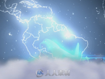 超高清飞机穿梭地球LED背景视频素材