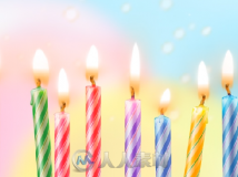 生日蜡烛梦幻彩色气球LED背景视频素材