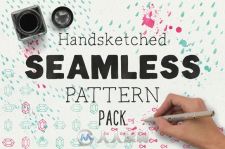 手绘装饰背景图案PS图案HandSketched Seamless Pattern Pack