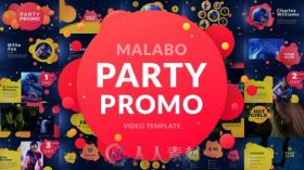 现代动感夜晚聚会幻灯片AE模板 Videohive Malabo / Party Promo 18740584
