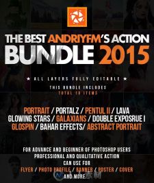 唯美人物图像处理特效合集PS动作The Best AndriyFM Action Bundle 2015